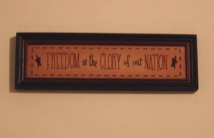 Freedom stitched sampler-