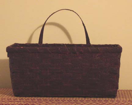 Large burgundy wall mail basket-