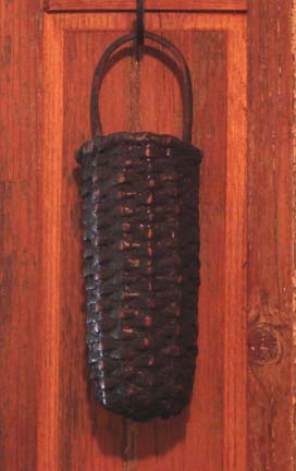 Black rustic candle basket-