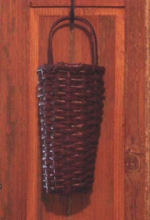 Burgundy rustic candle basket-