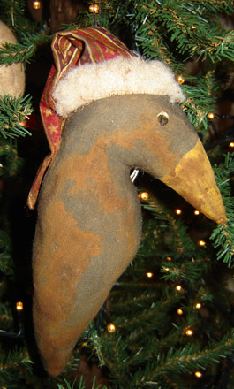 CT129 Santa Crow Ornie-