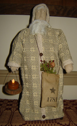 CT146 1783 Linen Santa with Tea Light-