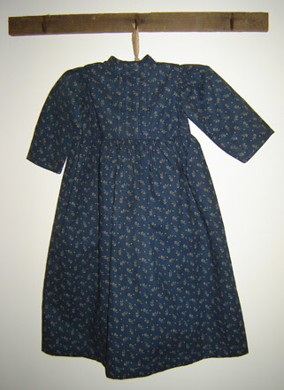 MO142 Blue Calico Child's Dress-