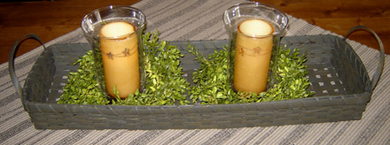 MO148 Double Candle Basket Centerpiece-