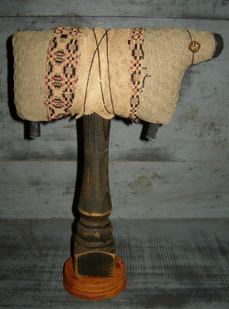 MO151 Cloth Sheep on Pedestal-