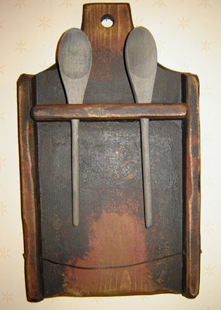 WO117 Black Spoon & Towel Holder-